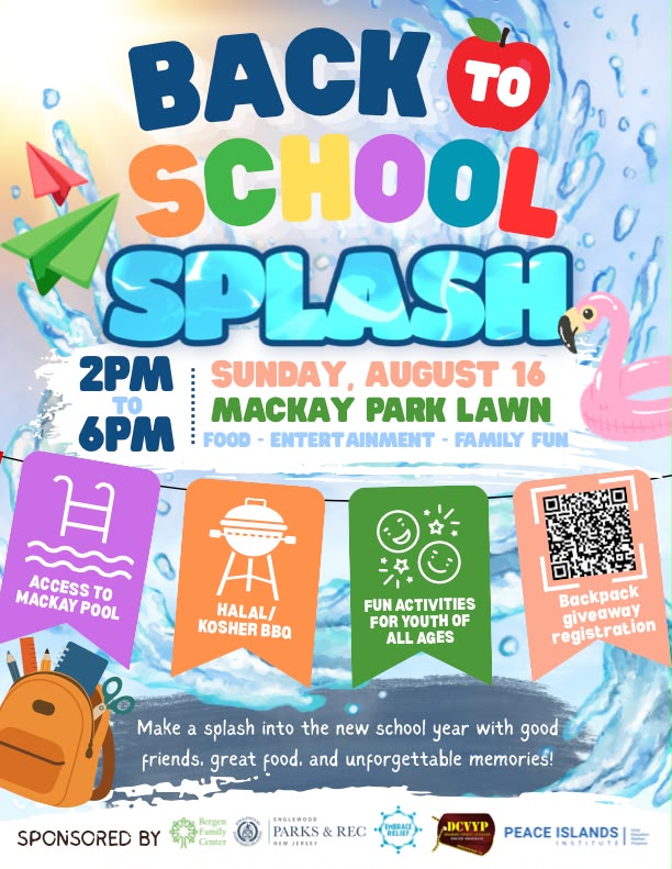 PIINJ's tweet photo. ☀️📚 A New School Year Starts with a Celebration! 📚☀️

Get ready for an afternoon filled with family fun, great food, and community spirit at our Back-to-School Splash!

📆 Sunday, August 16
🕑 2:00 PM to 6:00 PM
📌 Mackay Park Lawn

Here’s what’s waiting for you:
🏖️ Enjoy access to Mackay Pool
🍽️ Halal & Kosher BBQ
🎈 Activities and entertainment for youth of all ages

Bring your family, invite your friends, and come celebrate the start of a brand-new school year with the community!

We look forward to seeing everyone for an afternoon of fun, connection, and good memories! 🌟