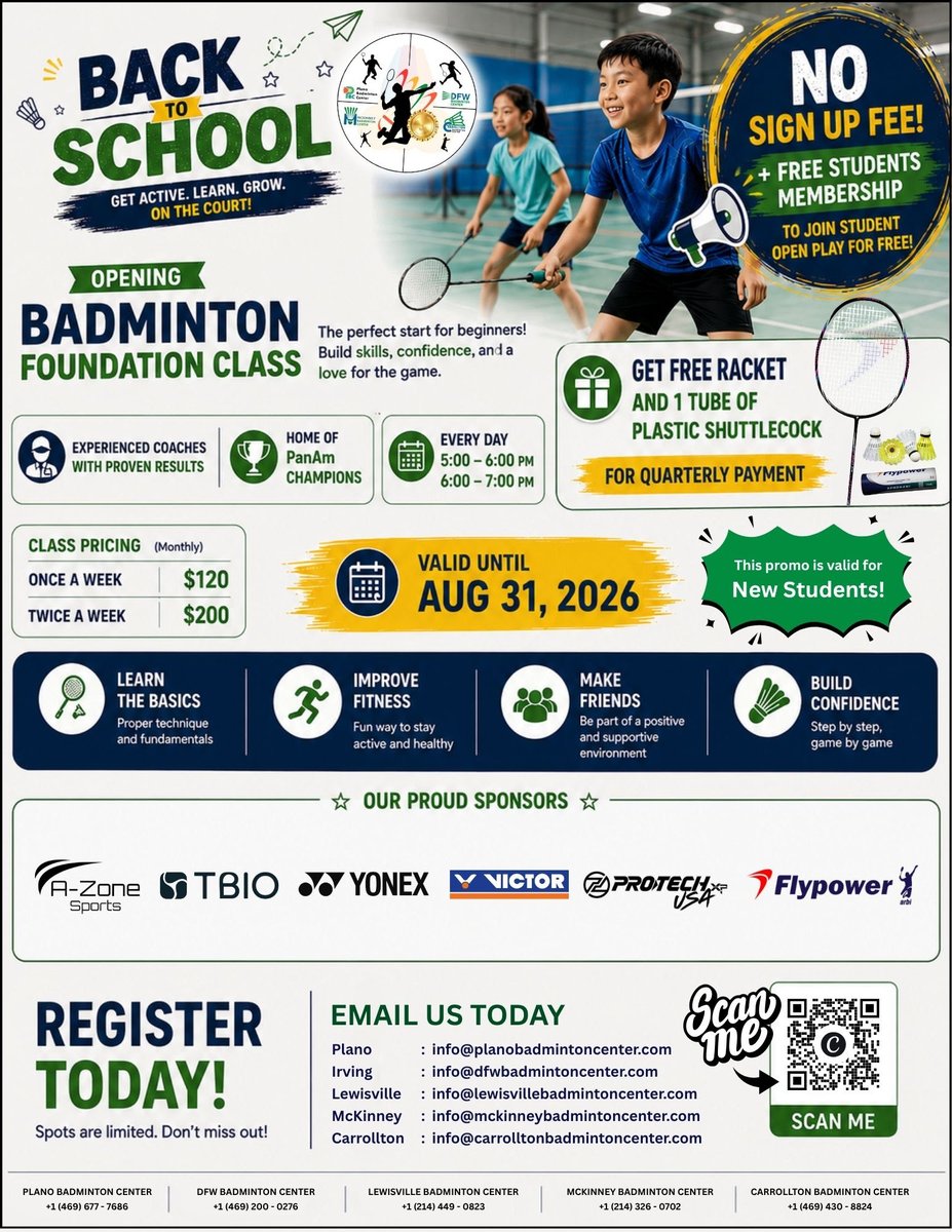 trainingatpbc's tweet photo. As the new school year begins, it’s the perfect time to help your child build healthy habits, develop new skills, and gain confidence through sports. https://t.co/ukHHeIBkXO