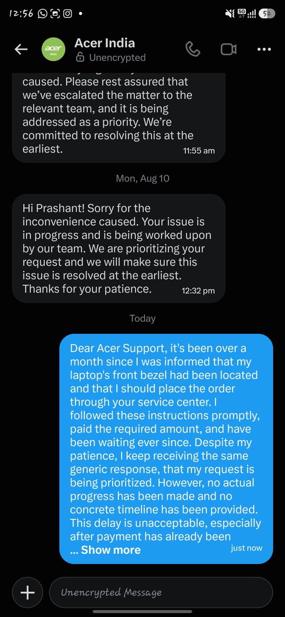 PsPrashantsri1's tweet photo. @Acer_India Its been long time now i am tired and going to file case for mental harassment at consumer forum @Acer_India @Acer https://t.co/k4mnvdZVKN