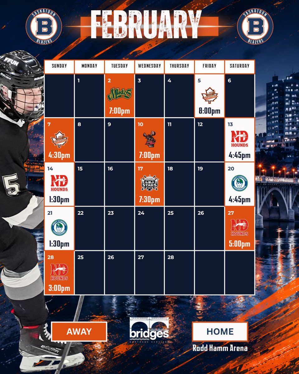 stoonblazers's tweet photo. 2026-27 Blazers Schedule Part deuce
2/2
#BlazersHockey🔥🔥🔥| #NoLimits | #Saskatoon | #YXE https://t.co/sNMszOeMFE