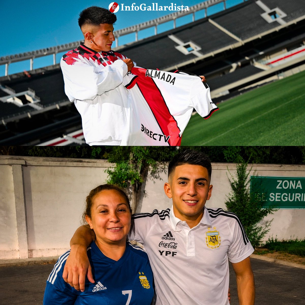 InfoGallardista's tweet photo. “LA PRIMERA CAMISETA DE RIVER VA SER PARA MI MAMÁ QUE ES FANÁTICA” ⚪️🔴

🎙️Thiago Almada en @radiolared https://t.co/ZiC3LKIea9
