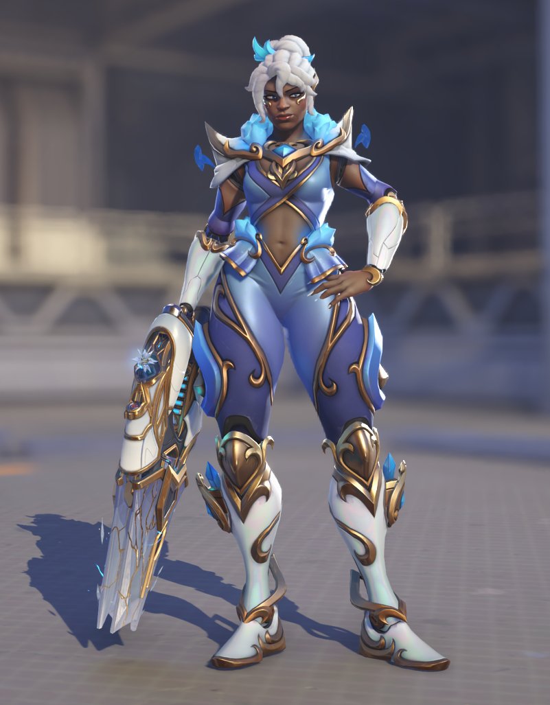Praseve33's tweet photo. Sojourn's Mythic Weapon is a perfect match for her Polaris Legendary skin omg https://t.co/Hzjs3e28EX