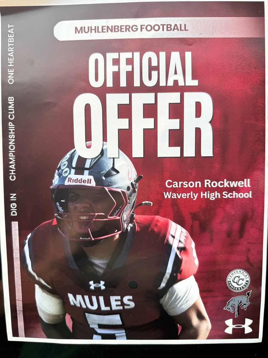 RockwellCarsonn's tweet photo. Excited to announce that I have received an offer from Muhlenberg College! Thank you to Coach Milne and the entire coaching staff for giving me this opportunity. @DigInMules @CoachJennings55 @CoachBerkWagner https://t.co/pPZhu2TZha
