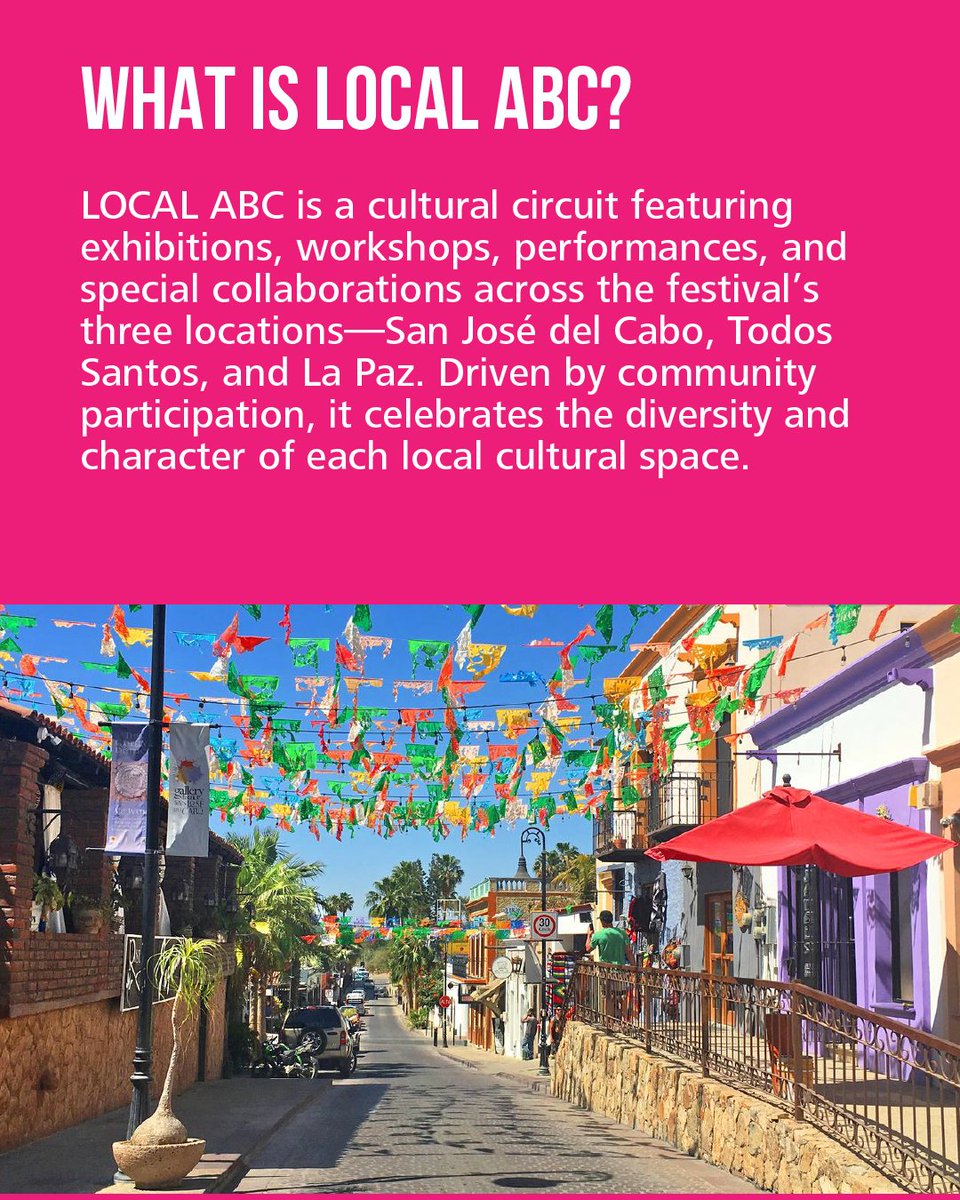 ABCARTBAJA's tweet photo. OPEN CALL | LOCAL ABC

Applications are now open to participate in LOCAL ABC as part of ABC ART BAJA 2027.

APPLY HERE: https://t.co/yIcKpXlUwu

#ABCARTBAJA #PLATAFORMAABC #SALAABC  #LOCALABC #PATIOABC #SONIDOABC https://t.co/kFhIukLiTb