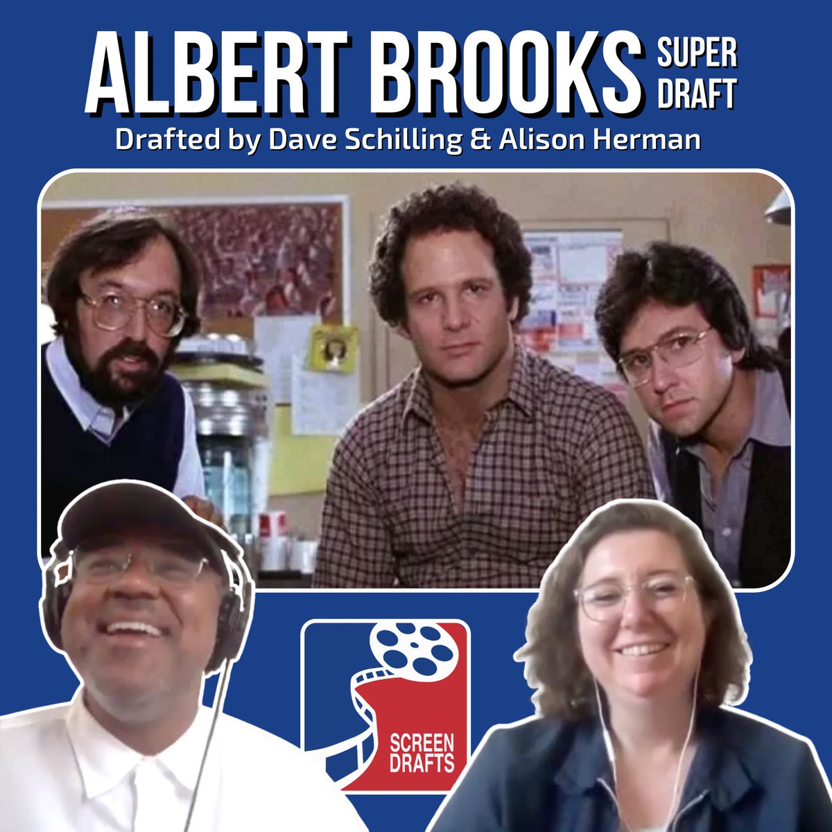 ScreenDrafts's tweet photo. Brooks Month has begun!

ALBERT BROOKS SUPER DRAFT

Drafted by @dave_schilling &amp; @aherman2006 

Listen everywhere! https://t.co/SiRUFQSs8r