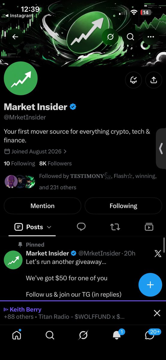 DhMonicaaa's tweet photo. @WisdomMatic @MrketInsider Amazing giveaway 🤩 
Guys get in ASAP 
@Chandraagsus @adiyuniarto2 @Priti_Mayastari

C1Xy59MyirnrXBEi3T9aRcM7qJooJMY46pUtYvnfKB2a https://t.co/gUCLNrINqr