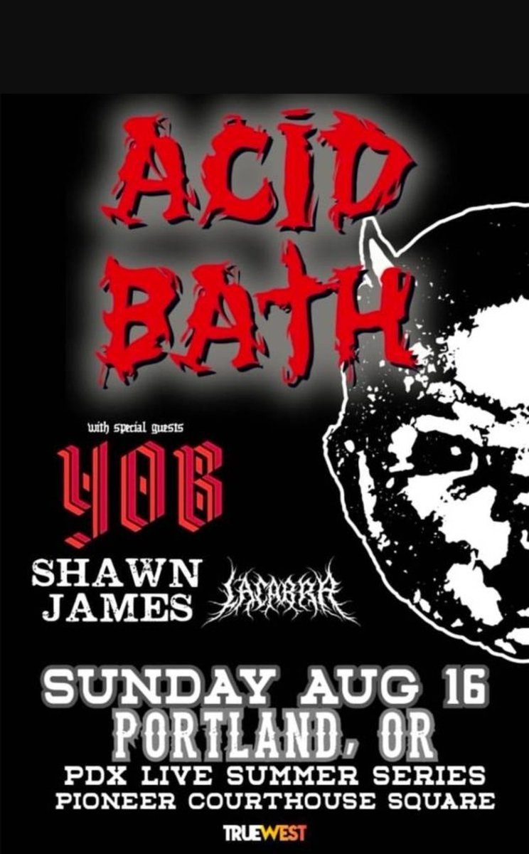 Misfit4Ukr68491's tweet photo. I have 2 #AcidBath tickets for sale if you're in the Portland/Vancouver WA area. Listing: Acid Bath Tickets (2) - tickets - by owner - event sale - craigslist. Price negotiable. https://t.co/087h0P6bV2 https://t.co/kaWgYEuawX