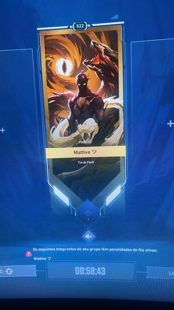 FellipeMattive's tweet photo. @VALORANT seu jogo e bonito, e divertido, e desafiante, mas toda vez que atualiza é um dia pra estabilizar, o jogo corrompeu do nada, cai da partida e tomei ban, segunda vez isso por isso 1hrs de ban https://t.co/uh9sSk9lZT