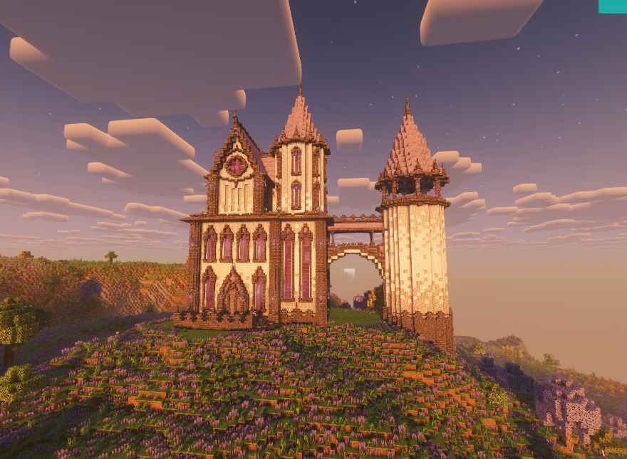 delle's tweet photo. starter house for the modded server https://t.co/4LE0IiBcQP