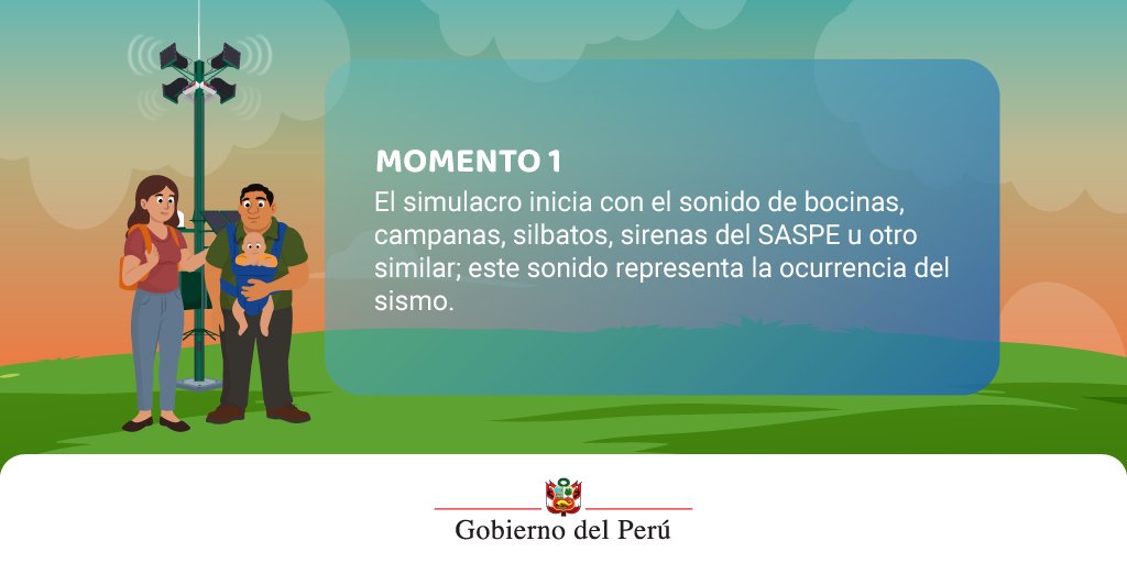 PeruEduca's tweet photo. ✅ Conoce los tres momentos importantes para desarrollar el ejercicio del II #SimulacroNacional2026 ante sismos y peligros asociados.
😉 Elige prepararte.
📆 Viernes 14 de agosto
🕒 3:00 p. m. https://t.co/Pgvtq85czX