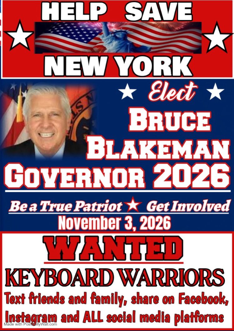 SpiritedWarrio1's tweet photo. New Yorkers work hard for  Bruce … tell everyone all about him. He will change our lives ! VOTE https://t.co/2b9c59L038