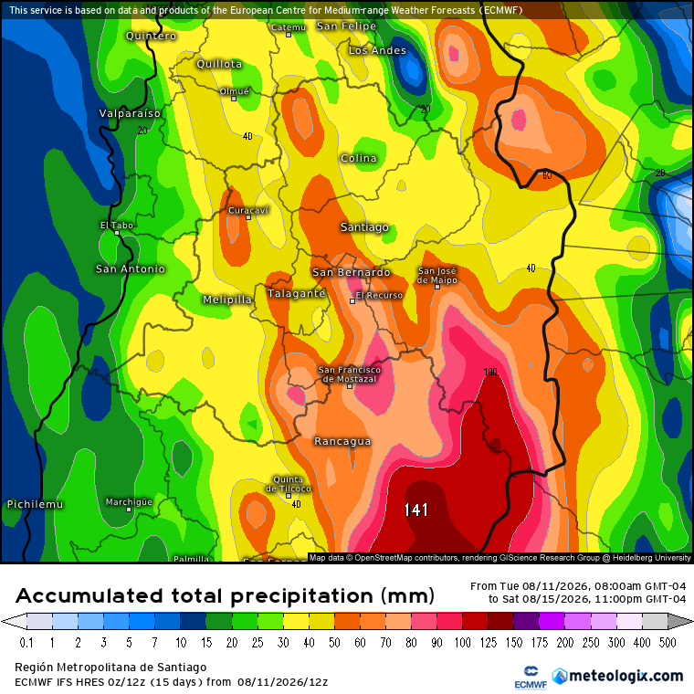 EdoWeatherman's tweet photo. La zona central y sur no se quedan atrás.

Desde este jueves se esperan precipitaciones de intensidad variable en toda la zona central y en regiones del sur, hasta Los Lagos. 
Las precipitaciones seguirán, a ratos con pulsos fuertes de lluvia y otros con pausas, hasta el sábado.

Este jueves altas probabilidades de tormentas eléctricas y granizos en la zona central. Pueden repetirse el viernes y sábado.

Montos variables entre 20-40 mm en promedio, aunque algunos sectores interiores pueden superar los 50-60 mm