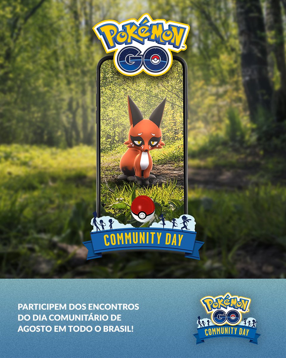 PokemonGOptBR's tweet photo. Participem dos encontros do Dia Comunitário de agosto com Nickit!

Aproveitem Poképaradas e Ginásios adicionais, além de atividades especiais organizadas pelos Embaixadores de Comunidades em mais de 100 cidades de todo o Brasil!

Dia 16/08, às 14:00. Nos vemos lá fora! https://t.co/qTbhSgyq0j