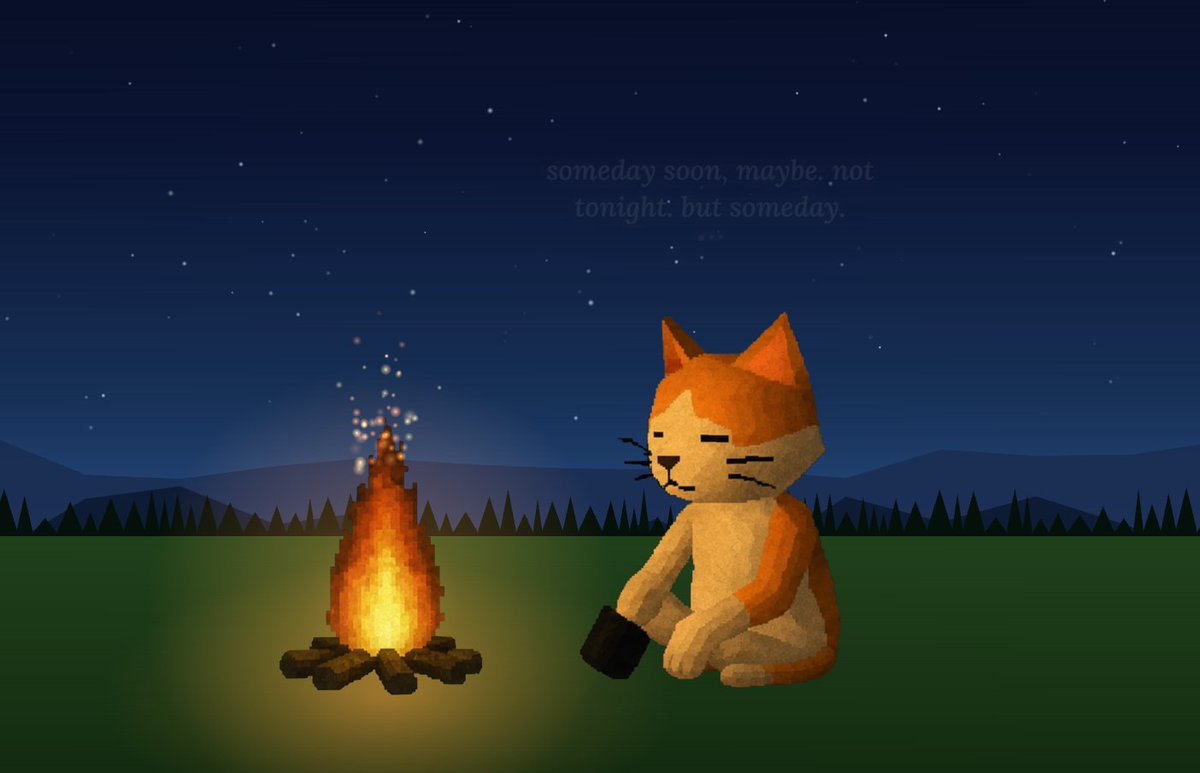 SomedayCat's tweet photo. nobody handed him this fire. 

one cold night he gathered the wood himself and said someday out loud. 

that was the start of it. https://t.co/UibmoYKLv0