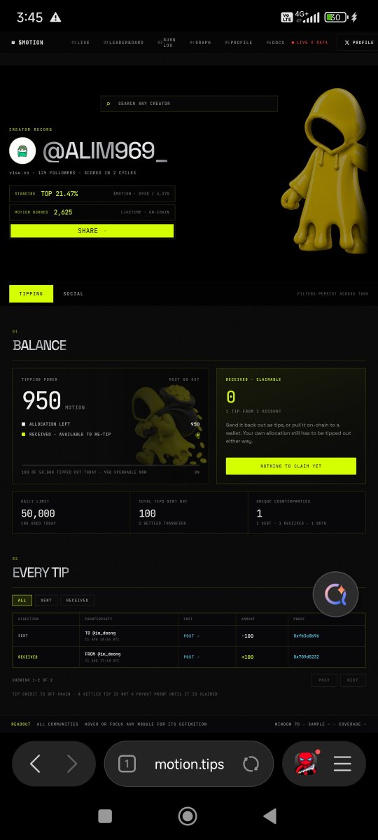 alim969_'s tweet photo. Airdrop farming biasanya suruh lu kerja. Ini kebalikannya — @motiontip suruh lu nge-tip 🫡
Cara ikutan:
1️⃣ Register: https://t.co/F7Wk77CzM7…
2️⃣ Login pakai X
3️⃣ Post tentang @motiontip
4️⃣ Tunggu sebentar
5️⃣ Pilih builder/creator, atau komen di post ini:
@tipmotion 10-3000 https://t.co/AZQ7G0kCn7