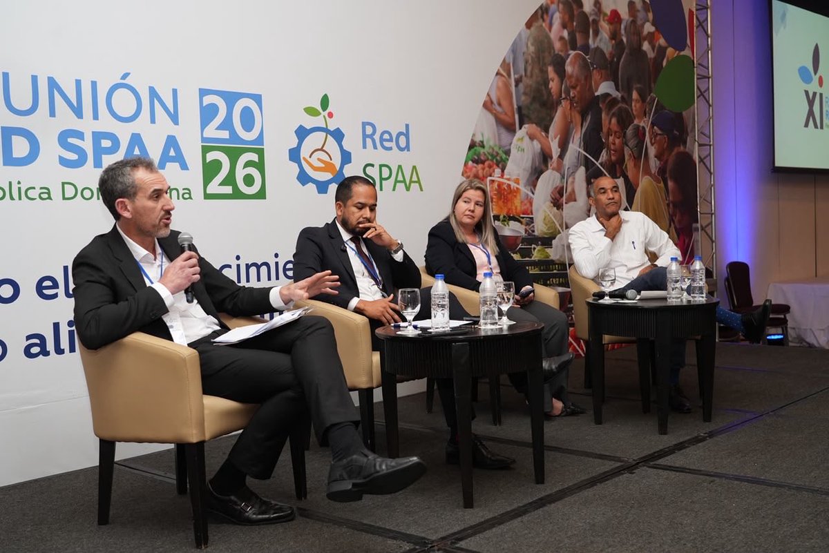 InespreRD's tweet photo. En el marco de la XI Reunión de la Red SPAA, se desarrolla el panel “Hambre Cero”, con experiencias y propuestas para fortalecer la seguridad alimentaria y los sistemas de abastecimiento en la región.

#RedSPAA2026 https://t.co/sBTj9QbPJa