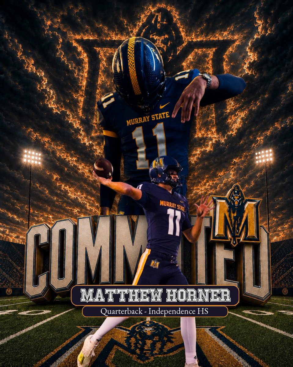 Matt_Horner2027's tweet photo. Blessed to announce my commitment to Murray State University! 🐴〽️ Go Racers!
@QBC_Nashville @JeffHecklinski @QBHitList @CoachJWalker15 @WrightJody @PrepRedzoneTN @hccamp @TomLoy247 @racersfootball https://t.co/XKgwdCzE54