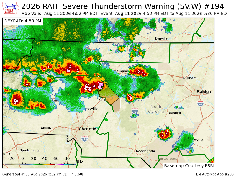 djwake1990's tweet photo. RAH issues Severe Thunderstorm Warning [wind: 60 MPH (RADAR INDICATED), hail: <.75 IN (RADAR INDICATED)] for Davidson [NC] till 5:30 PM EDT https://t.co/Z5eKK7iYDK https://t.co/m5lZFTZaHD