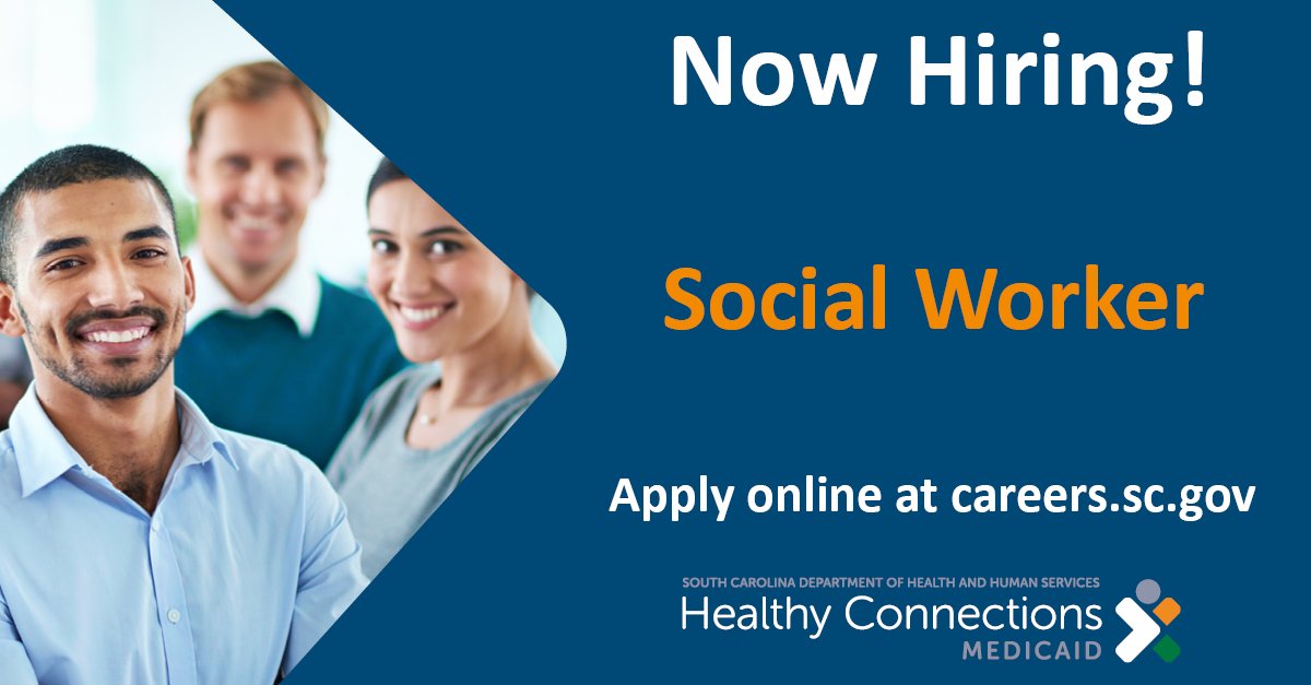 scmedicaid's tweet photo. We are looking for a social worker who will work under the supervision of the Community Long Term Care area administrator in Spartanburg County. The person in this role will serve as a case manager II. Applications close Aug. 21. Read more and apply: https://t.co/C9lWSATPYF. https://t.co/rZO0TWfqWE