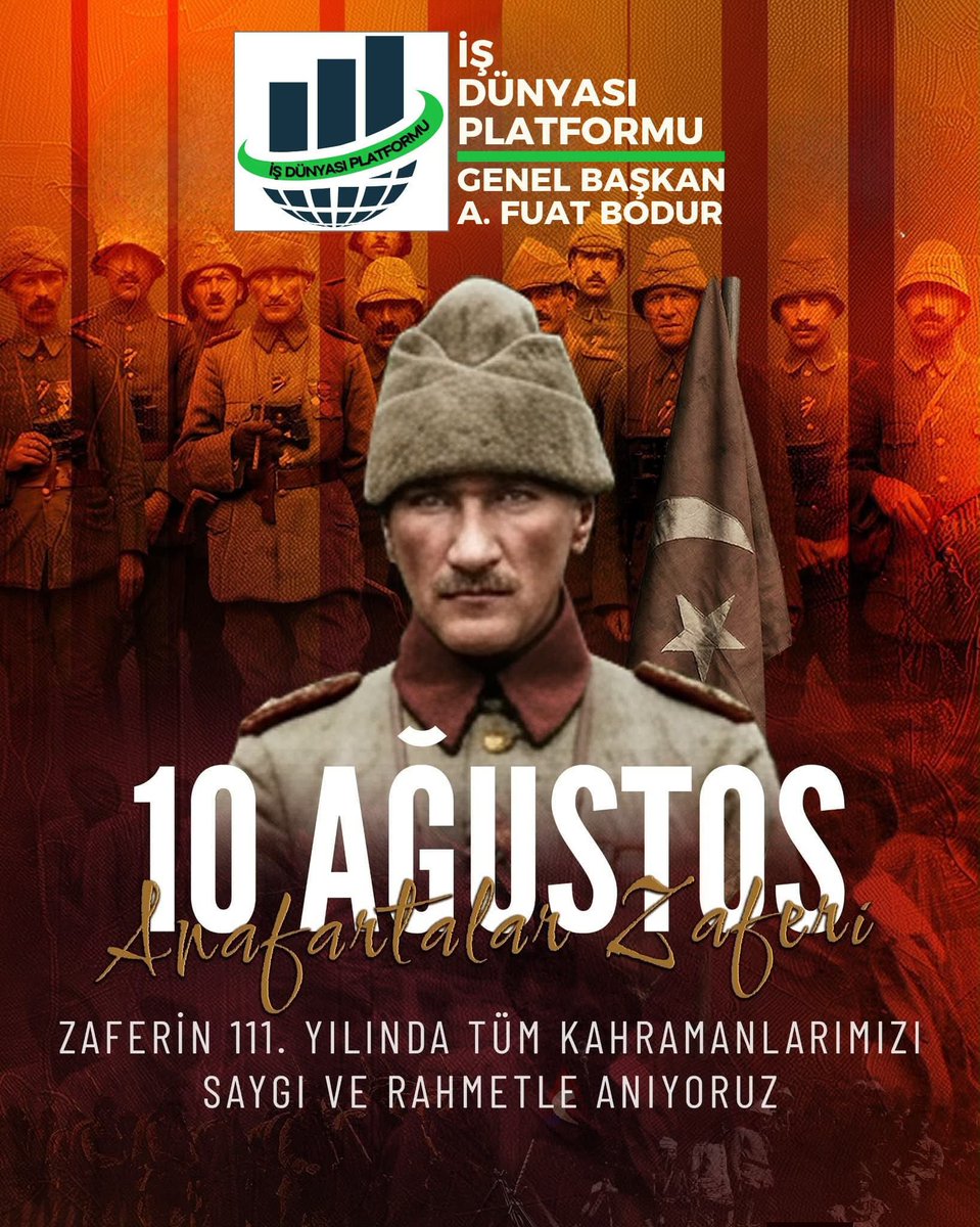 IS_DUNYASI_'s tweet photo. 🇹🇷 Anafartalar Zaferi’nin 111. yıl dönümünde; başta Gazi Mustafa Kemal Atatürk olmak üzere, vatanımız uğruna mücadele eden tüm kahramanlarımızı rahmet, minnet ve saygıyla anıyoruz.
Ruhları şad, mekânları cennet olsun. 🇹🇷 https://t.co/2XQIYlWqba