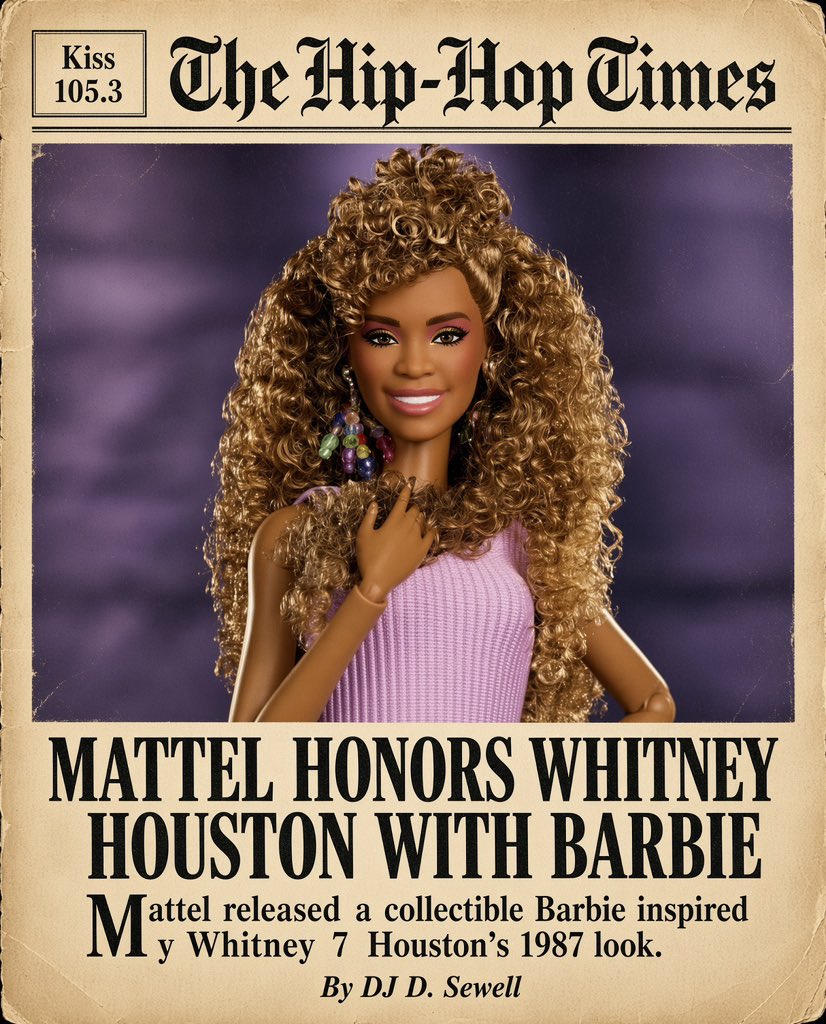 DJdsewell's tweet photo. Mattel just dropped a Whitney Houston Barbie.

Inspired by the “I Wanna Dance With Somebody” https://t.co/IzzCML15zr