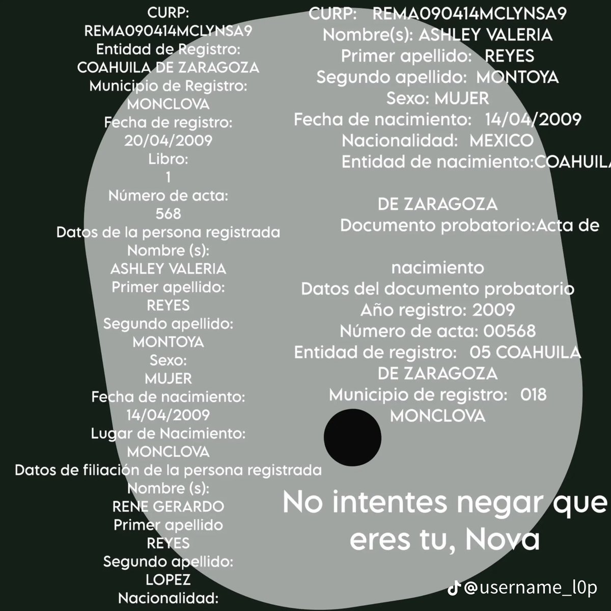 Lumingly1's tweet photo. @likitsuki Estos datos los encontré en TikTok, justamente coincide el nombre https://t.co/EHN1ePrkcb