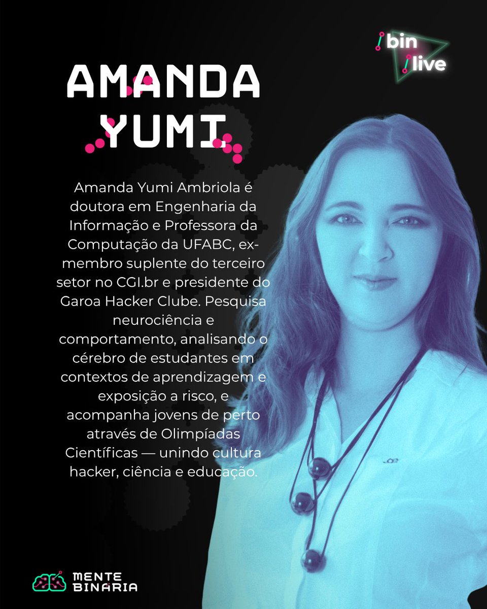 mentebinaria's tweet photo. 🚨19 DE AGOSTO ÀS 20h

No próximo /bin/live, vamos falar sobre segurança cibernética, educação digital, comportamento e os riscos enfrentados pelas novas gerações.

💚 Com Karina Queiroz e Amanda Yumi Ambriola.
📅 19/08
🕗 20h
📺 https://t.co/iQBBUCTkeX https://t.co/GXTDFt3xqY