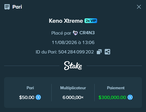 degen_lab's tweet photo. What kind of luck is this? 😭

👇 Keno Xtreme just turned
▫️$50 → $300,000.00

Tag a friend who loves Keno + drop your @Stake username 👇 https://t.co/CyNopqSTPw