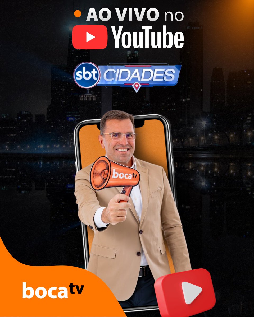 rodrigobocardi's tweet photo. Daqui a pouco tem SBT Cidades 📺

👉 Assista aqui: https://t.co/Lg6JbD1XRH https://t.co/fG5dUexXCw