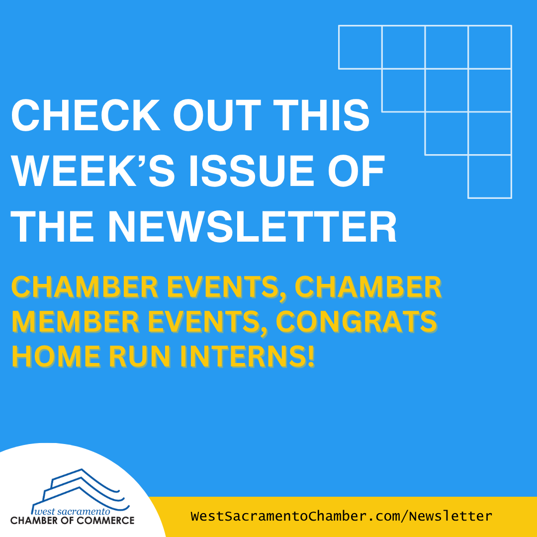 WestSacChamber's tweet photo. Have you checked out our latest newsletter? Catch up on the latest news, events, and accomplishments happening throughout our business community.

Link: https://t.co/68asbsFYgw https://t.co/MX6ZwPn2fM
