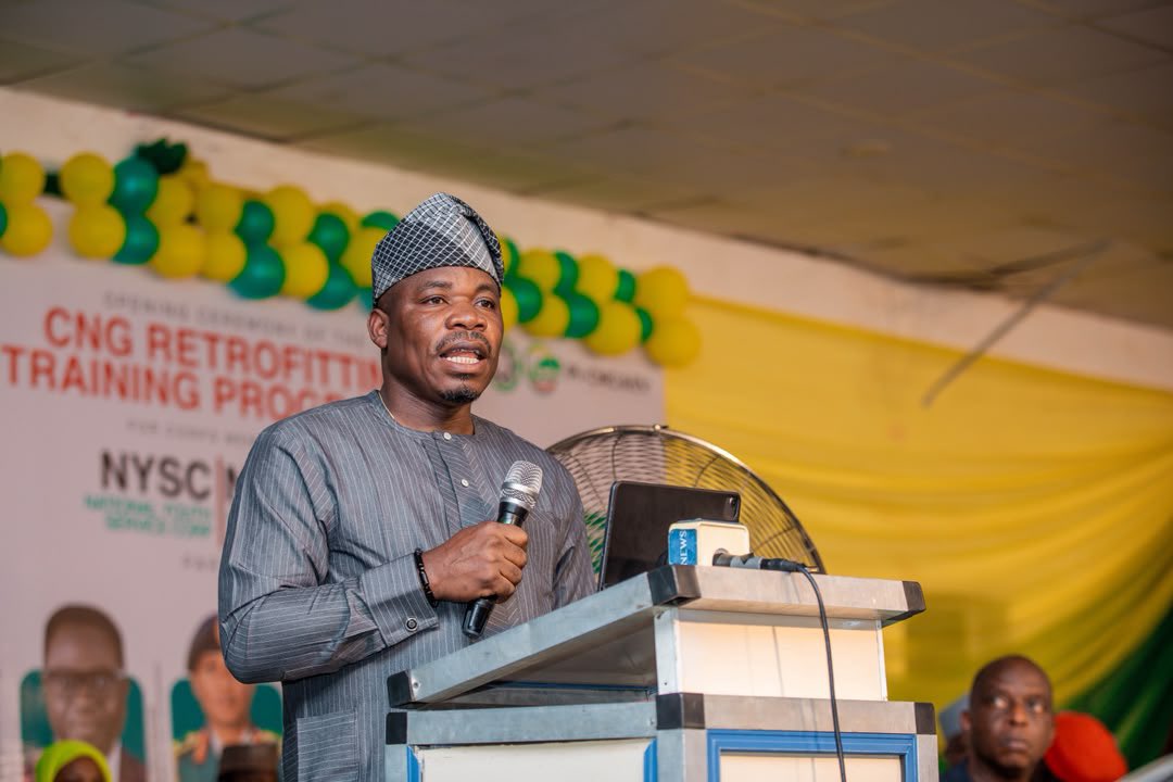 woye1's tweet photo. UPDATE: NYSC members: 

1: Promise Made, Promise Fulfilled by the President @officialABAT 

2: 9th May, 2026, I tweeted that @NADDCouncil signed a MOU with @officialnyscng to commence CNG retrofitting training for corps members as facilitated by the SA @YouthIniNgr @titilopegb 

3: Today, the DG @NADDCouncil @oluosanip in collaboration with the DG @officialnyscng Brig General Nafiu has flagged off a Compressed Natural Gas (CNG) Retrofitting Training Programme for 300 Corps Members 

-(a): aimed at equipping young Nigerians with technical skills for employment and entrepreneurship in Nigeria’s CNG and clean mobility ecosystem. 

4: The programme was launched at the NYSC Orientation Camp, Kubwa, Abuja under the NYSC Skills Acquisition and Entrepreneurship Development (SAED) Programme.

5: @oluosanip described the initiative as a strategic investment in Nigeria’s youth and a demonstration of inter-agency collaboration in developing human capital for cleaner mobility. 

-(a): He noted that skilled technicians and safety professionals are critical to the growth of the CNG sector.

6: Brig General Nafiu explained that the pilot phase would cover one state in each of the six geopolitical zones: the Federal Capital Territory, Kano, Adamawa, Lagos, Edo and Enugu. @PBATMediaCentre @tobilobaayo12 @tobbiematthew @TheTegbe @iamfutureprez @abubakrsaddiq20 @PiCNG_EV @mc_foee @ishaqsamaila5 @IsmaeelAhmedB @fmyd_official @fmydNG @ayowisdom_ @Ade__mideee @AdemideAdimA @NigeriaStories @AkaahanPaul @ummuh_Zahra @SAsekome @Osaro001 @NwekereNdoki @deluxe_pastor @THETROJANBEAST @RenewedHopeUK @theboySiwaju20 @tundeskie @aoidowu1309
