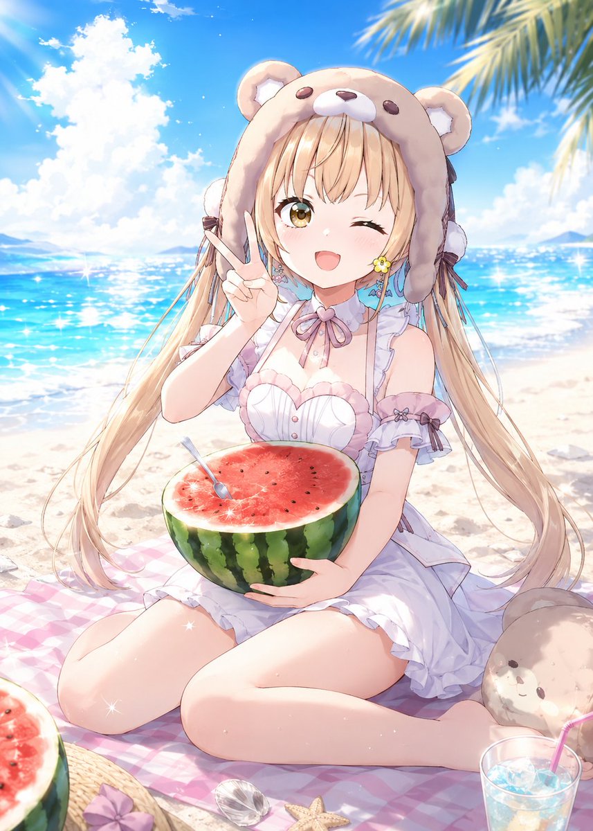 Reality_mebiusu's tweet photo. #第一回夏のハムハム絵画コンクール
スイカ一緒に食べたいです。 https://t.co/57sHBF2U4L