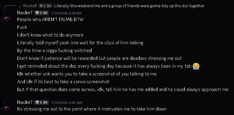 troglodike's tweet photo. @how_silly_ His behavior around this doc is gross anyways, he was in my dms straight up doxxing unk and asking if it was justified for "proof", weirdo lmfao https://t.co/BNGHjrolg1