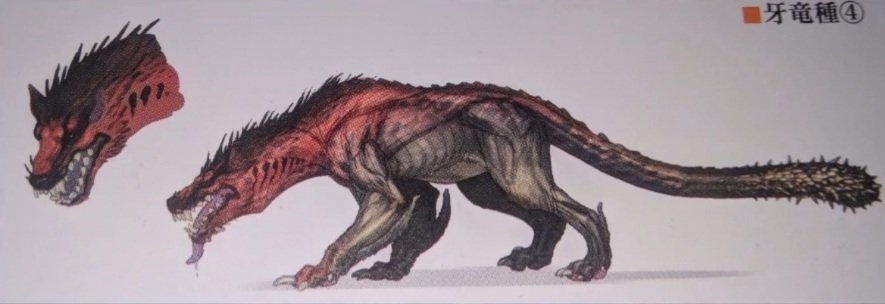 son_lingzing's tweet photo. It's curious to note that the early concept art for Odogaron resembled a giant wolf/hyena more than the dog oni of the final design... https://t.co/WwpnZyX3pd
