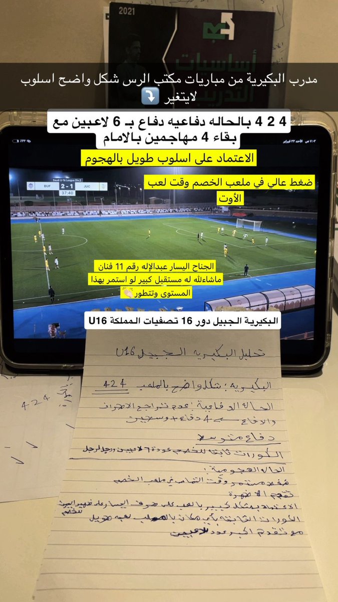 Aziz_Alayed18's tweet photo. @eabdallah1417 زيزو ماشاءالله أسلوب لعبه مختلف يملك شخصية قوية تنعكس على الاعبين داخل الملعب 
ويثق ثقه كبيرة فيهم 

تحليل سابق لفريقة بتصفيات المملكة 
وأبارك له إنجاز الصعود 
والله يوفقة بالمستقبل 🌹🌹👏🏻 https://t.co/cv2NDz8gz6