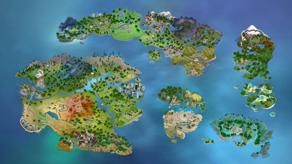 SimMattically's tweet photo. Here is the sketch of the world layout I shared with @edkisn, compared to the final product! 😆 https://t.co/lOSR5HJ4c3