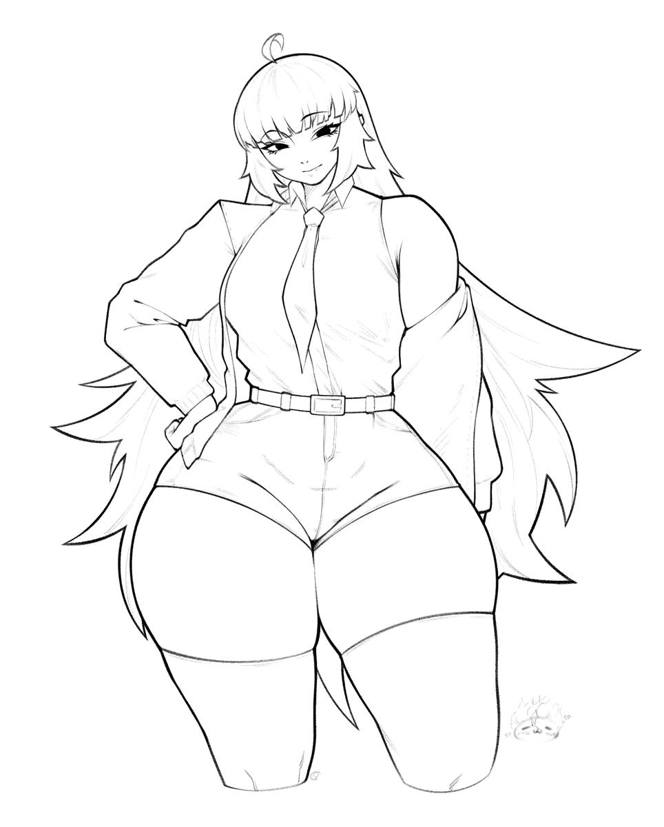 Datmofo4's tweet photo. drawing of @Danvil_0's very wholesome and very gentle and very kind Monia (: https://t.co/uftIu1LprD