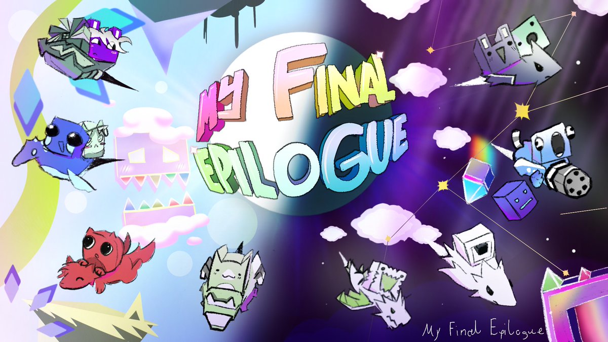 oblivionusiem's tweet photo. Ok so now this is THE ACTUAL OFFICIAL MY FINAL EPILOGUE THUMBNAIL made by the goat Juju/Extended. I really love this ver a lot more and it expresses the level a lot more. ABSOLUTE WWWWW https://t.co/pMjlN6roPj