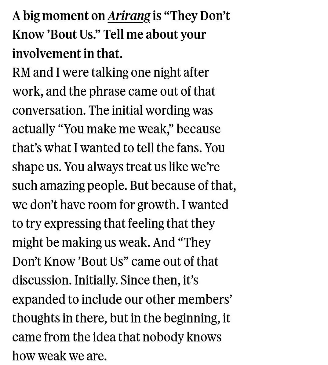 icantbehereatm's tweet photo. everyone getting mad at army for calling bts out for using ai is choosing to forget the words of jimin himself about growth 
#armysagainstai https://t.co/Ez5VQnbTdO
