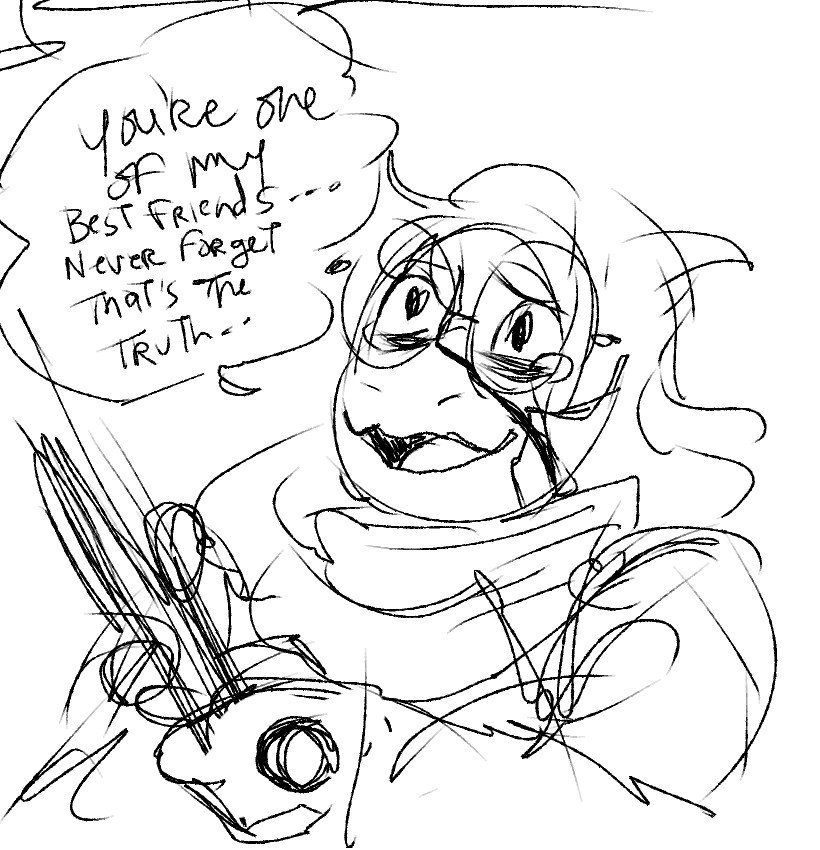 Moon_nocturne0's tweet photo. What happens when you listen to KH music makes you sad thinking about it. At least 358/2 

#deltarune #ralsusie https://t.co/4w8S3tsylG