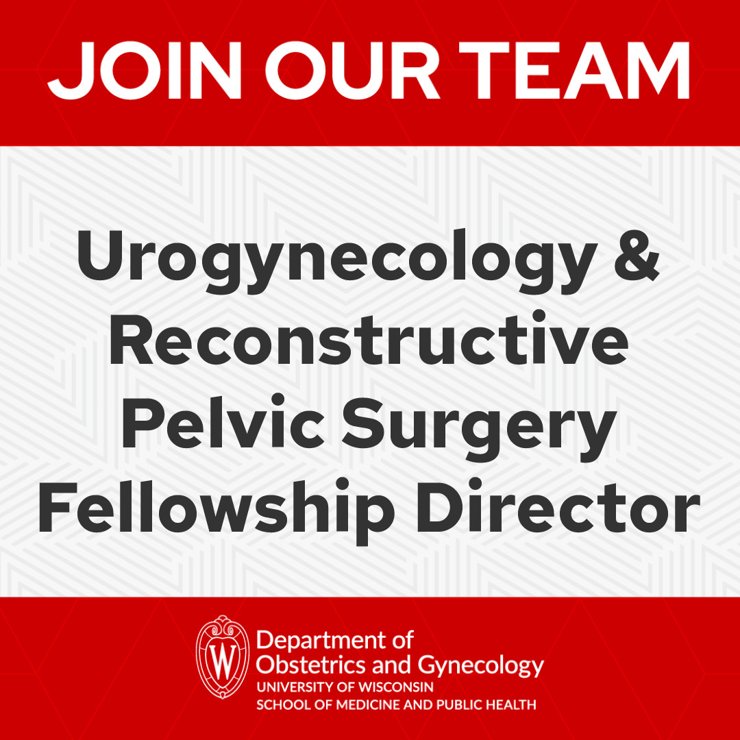 WiscObGyn's tweet photo. Join our team! The @WiscObGyn Division of Urogynecology &amp; Reconstructive Pelvic Surgery is recruiting two faculty physicians, including one leader in education who will be the director of our URPS fellowship! Learn more and apply: https://t.co/FZ0zq4TfCS https://t.co/mSvvohd7UZ