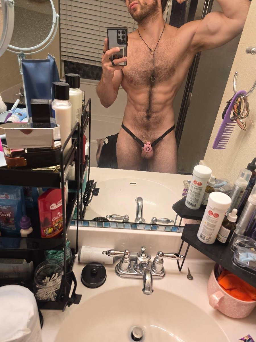 Straightguy200's tweet photo. Do you prefer my chastity cage look, ny undies look, or my totally nude look? They're all submissive and breedable looks imo 😅 but would YOU breed me is the question?

#gay #bisexual #muscles #gains #onlyfans #cumdump #chastitycage #cuckold #bottomboy #bear #twink #sph https://t.co/xYJhtf8NEG
