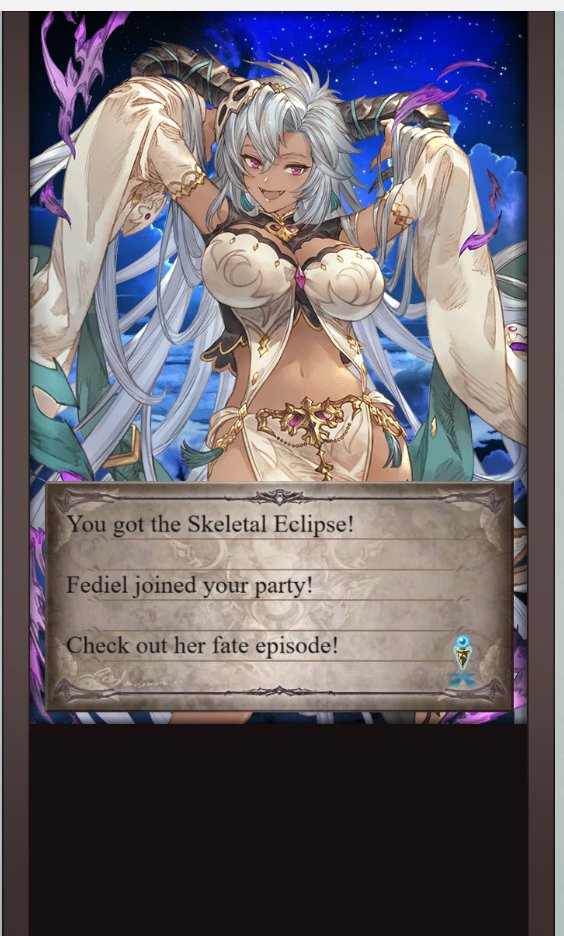 kidamiku's tweet photo. ITS HER!! Fediel! Now if i would get her summer version too, my new account would be better than my lost old one. 
#GranblueFantasy https://t.co/3IHaLrgHlw