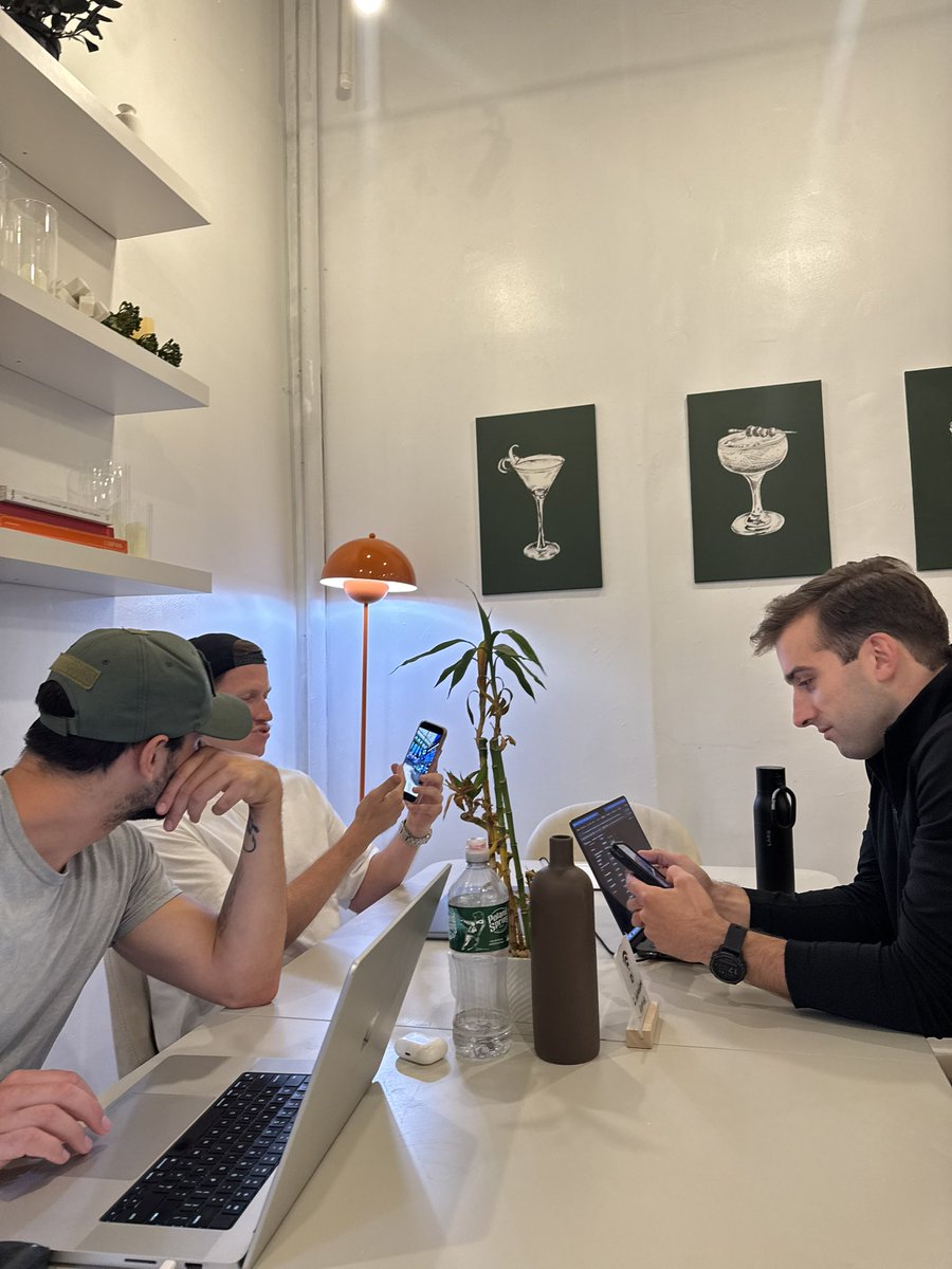 BoBrainerd's tweet photo. Ophelia NYC HQ🗽

We officially have a “Twitter Table”

Kind of amazing watching founders, teams, and engineers showing off how they’re using @OpheliaAPI to power their products, and then start building together 

Live demos.
New use cases.
Technical rabbit holes.

Ideas are getting built in real time.

This is what we wanted the Ophelia community to become.

Come build with us.