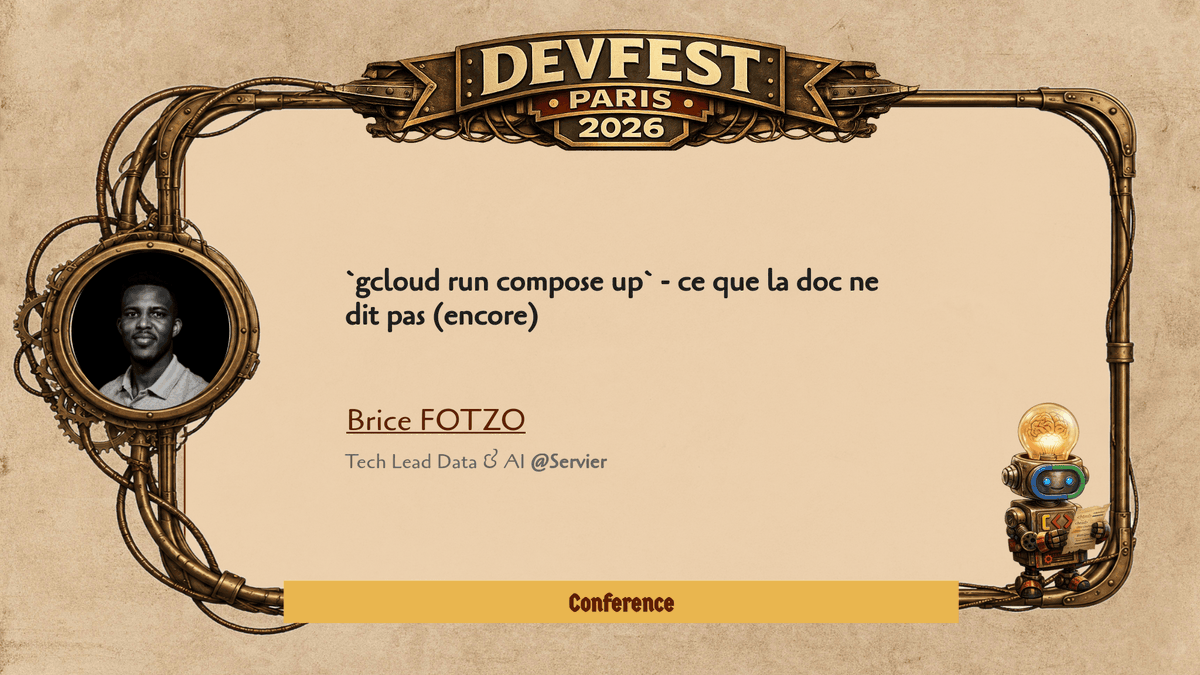 devfestparis's tweet photo. ☁️ Une commande pour déployer front, back et LLM sur Cloud Run. Brice Fotzo raconte le vrai déploiement : les pièges que la doc ne mentionne pas, et les workarounds qui marchent.
📅 27 nov – DevFest Paris
🎟️ https://t.co/AFeCHxlDJt https://t.co/djnIsL4hIz