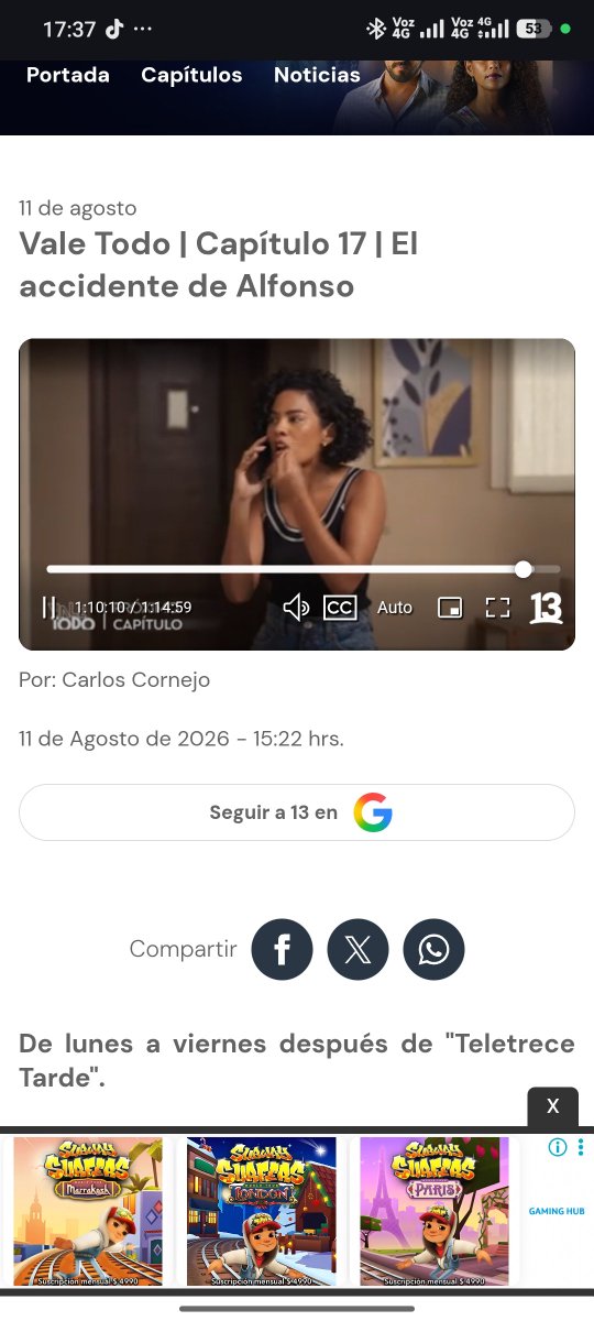 Fernand130602's tweet photo. #FátimaTrasElMillón 
Me sorprende como 
@canal13 nos estafo con vale todo. Si nos ponemos a pensar antes era 56-57 min de capitulo estreno y ahora el cap XL son estreno 60 minutos 🤷‍♂️. + (15min de resúmenes) Y la gente debe creer que ahora dura más porque termina a las 5 https://t.co/ZYAzDDDwUD