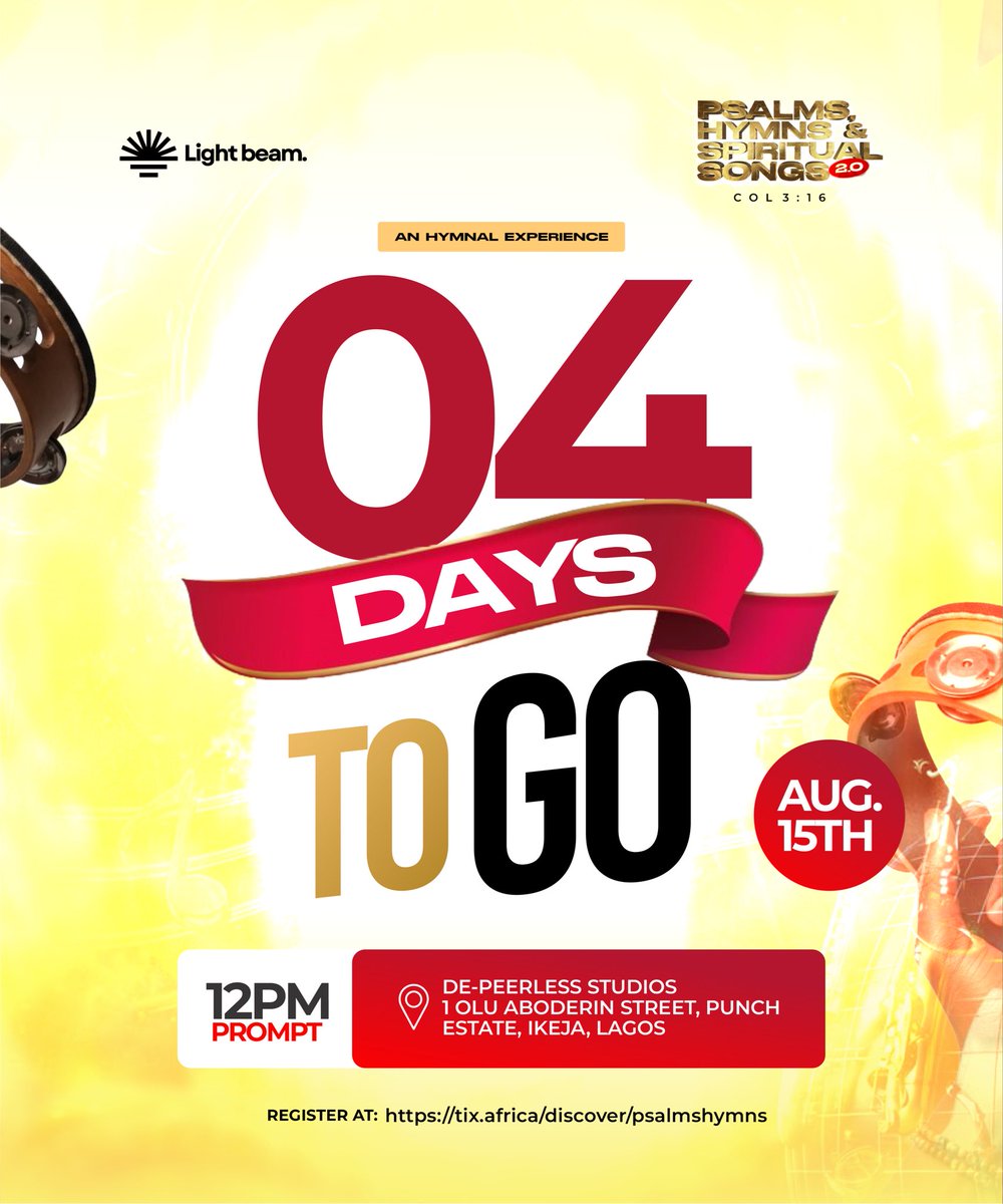 lightbeamglobal's tweet photo. 4 days to go 🔥🔥🔥

We have a seat reserved for YOU!
see you there.

Register will the link on our Bio. https://t.co/FqX9FcWKGp