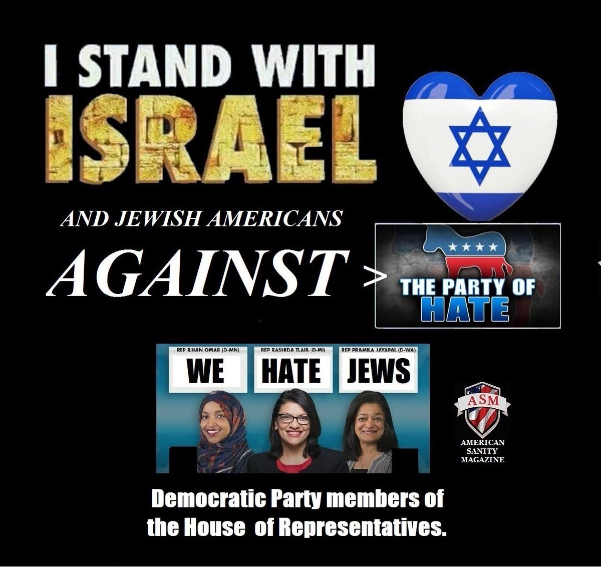 AmericanHoodE's tweet photo. @WallStreetApes No sane Jew would support or vote for any Democratic candidate, even Jewish ones. The Party has shown who they are loyal to... Communist and Muslims. https://t.co/Yfrzho6PI1