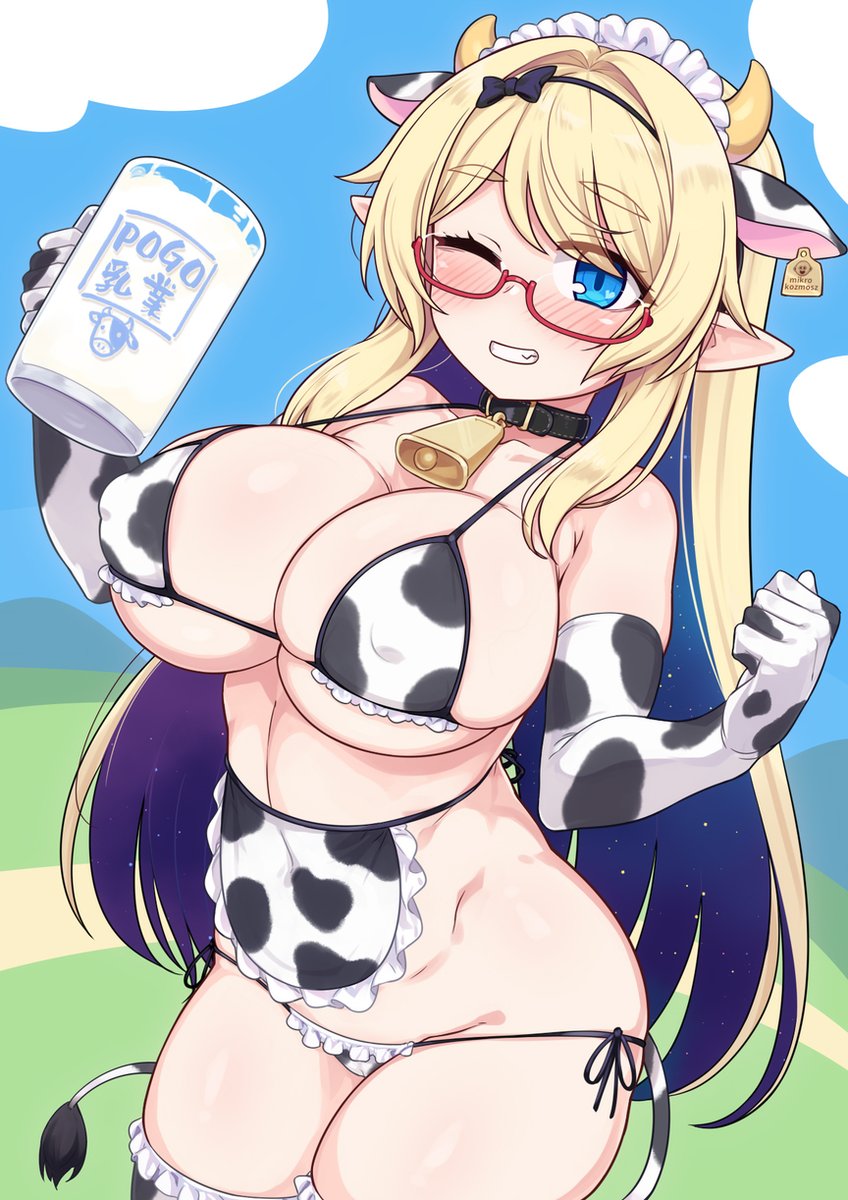 umaway004545's tweet photo. 動画みて牛柄ビキニ描きたくなりました https://t.co/5EBKcUJeIx
