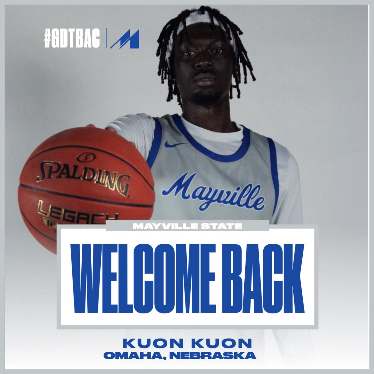 MSUCometsMBB's tweet photo. 🚨 RETURNER SPOTLIGHT 🚨
Welcome back Kuon Kuon! He averaged 6 PPG with a season high 20 points while starting 12 games.
Glad to have Kuon back in Comet Blue!
#GDTBAC #THEVILLE https://t.co/IEyLtrug73